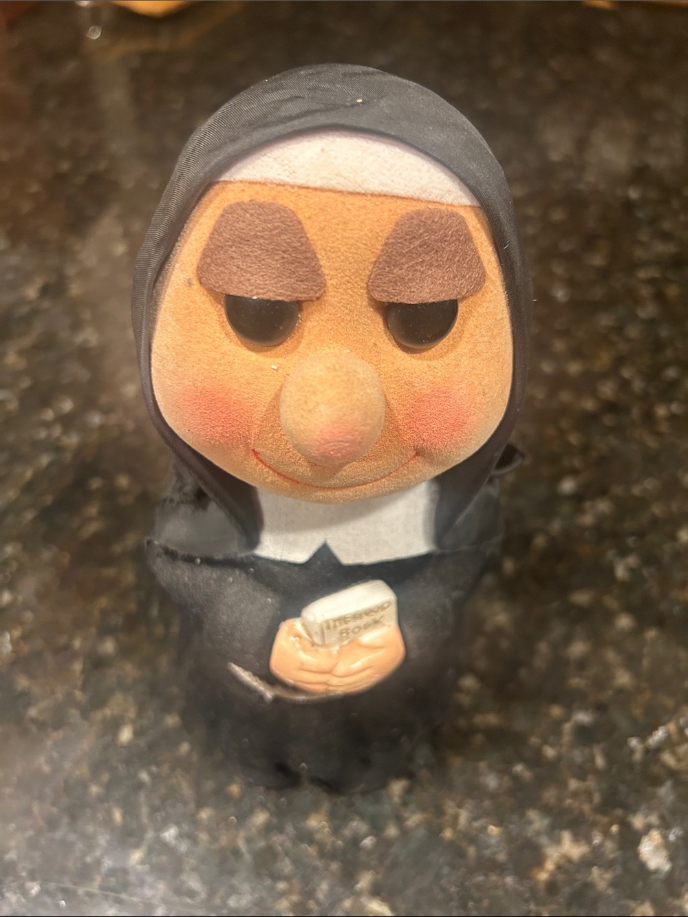 Vintage black nun bank Decorative Religious Accent